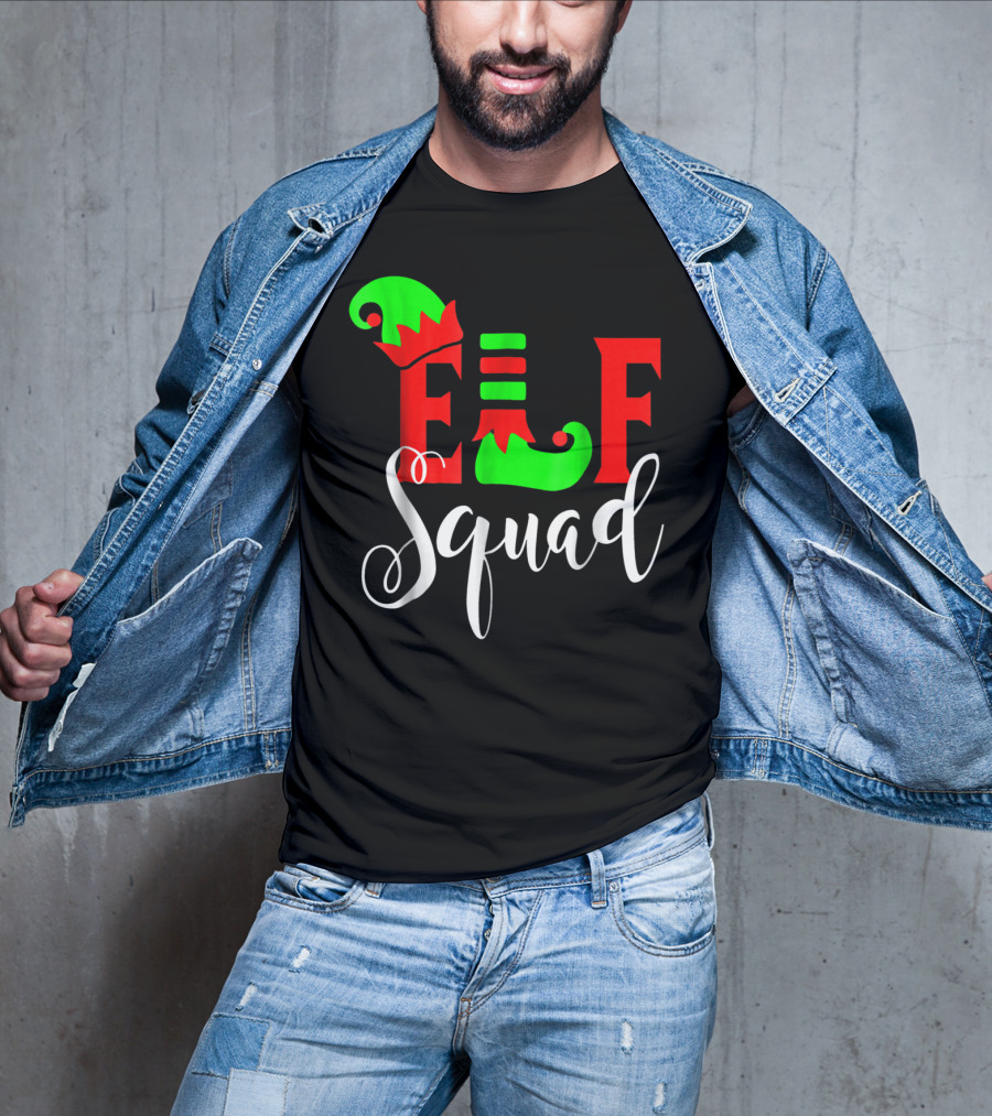 Elf Squad Festive Holiday Family T-Shirt