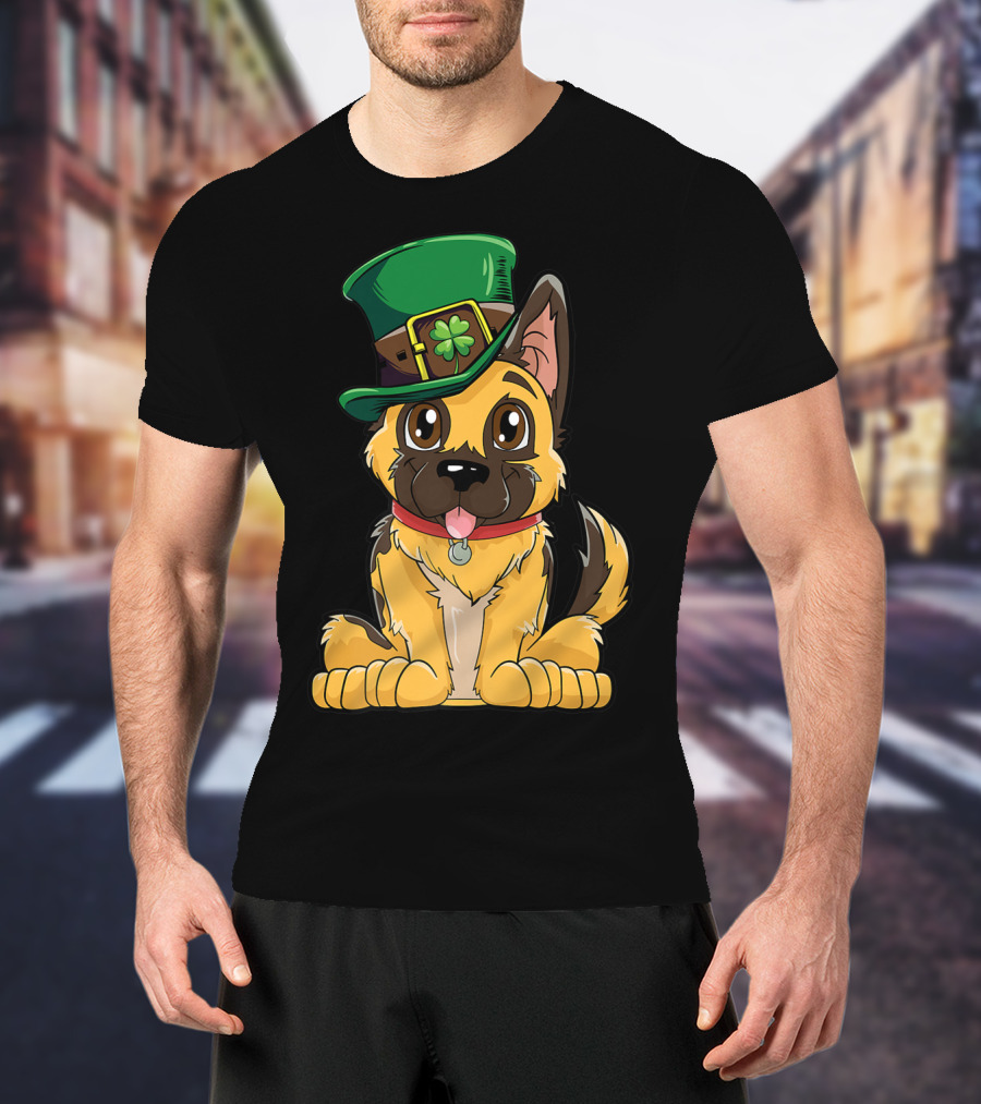 German Shepherd Dog Leprechaun St Patricks Day T-Shirt