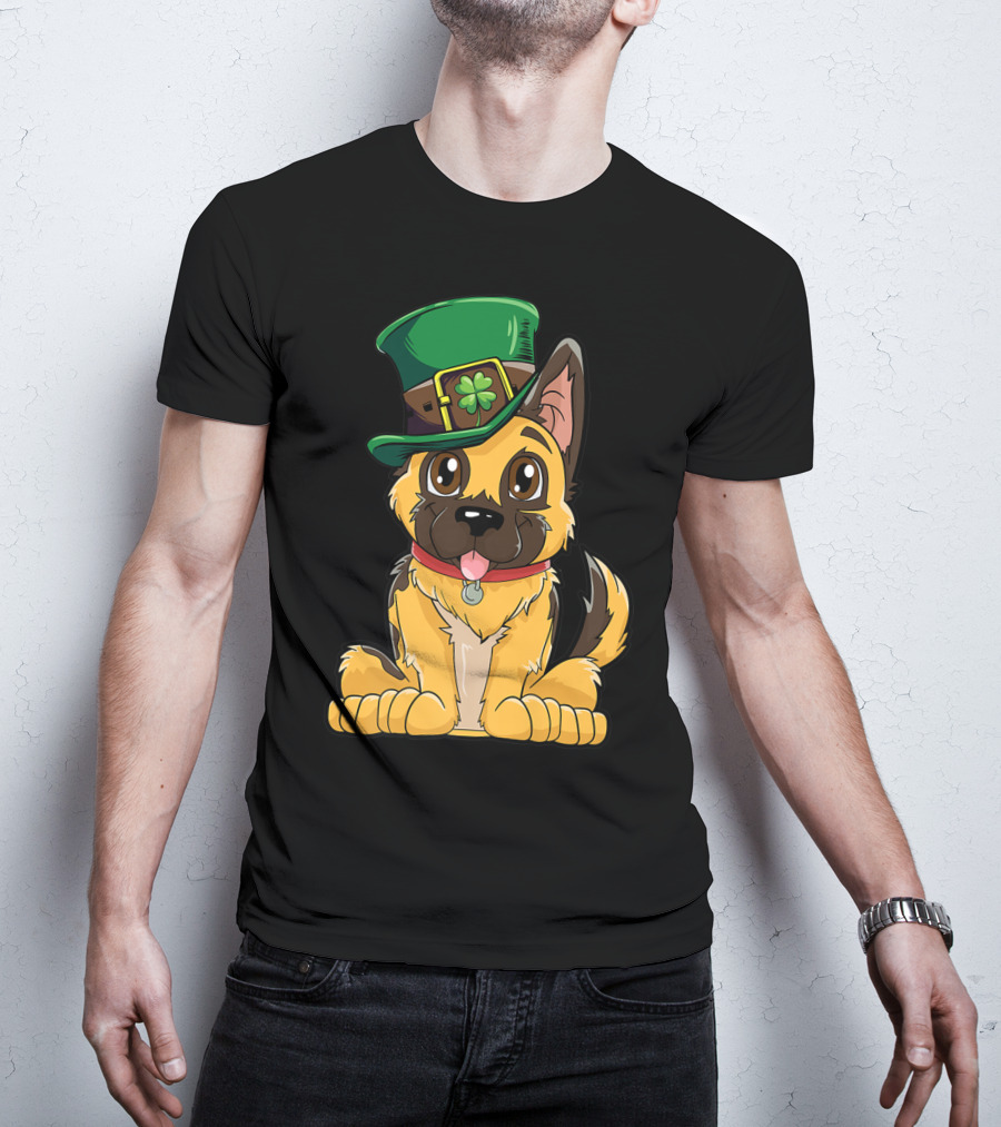 German Shepherd Dog Leprechaun St Patricks Day T-Shirt