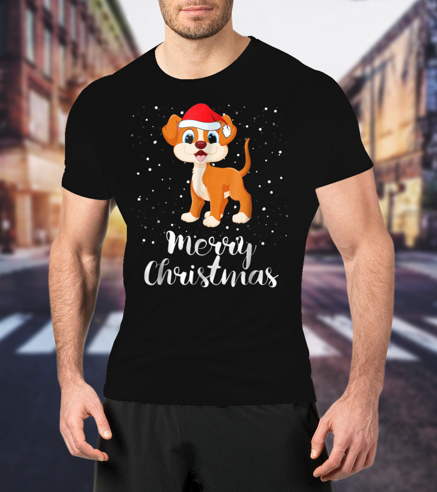 Merry Christmas Dog Funny Christmas Matching Family Group T-Shirt