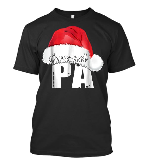 Grandpa Christmas Santa Hat Family Matching T-Shirt