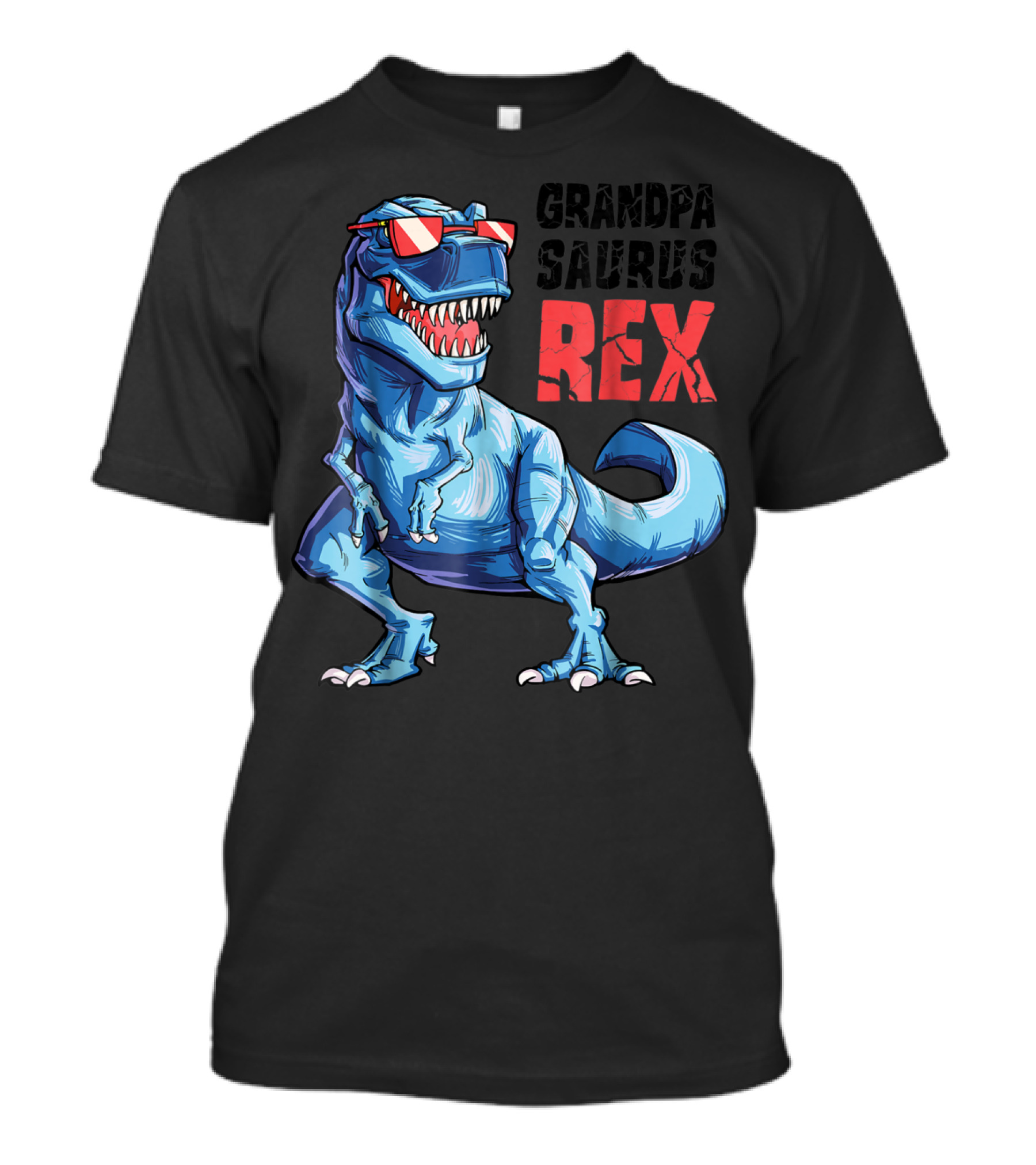 Grandpasaurus Rex Grandpa Saurus Dinosaur With Cool Glasses T-Shirt