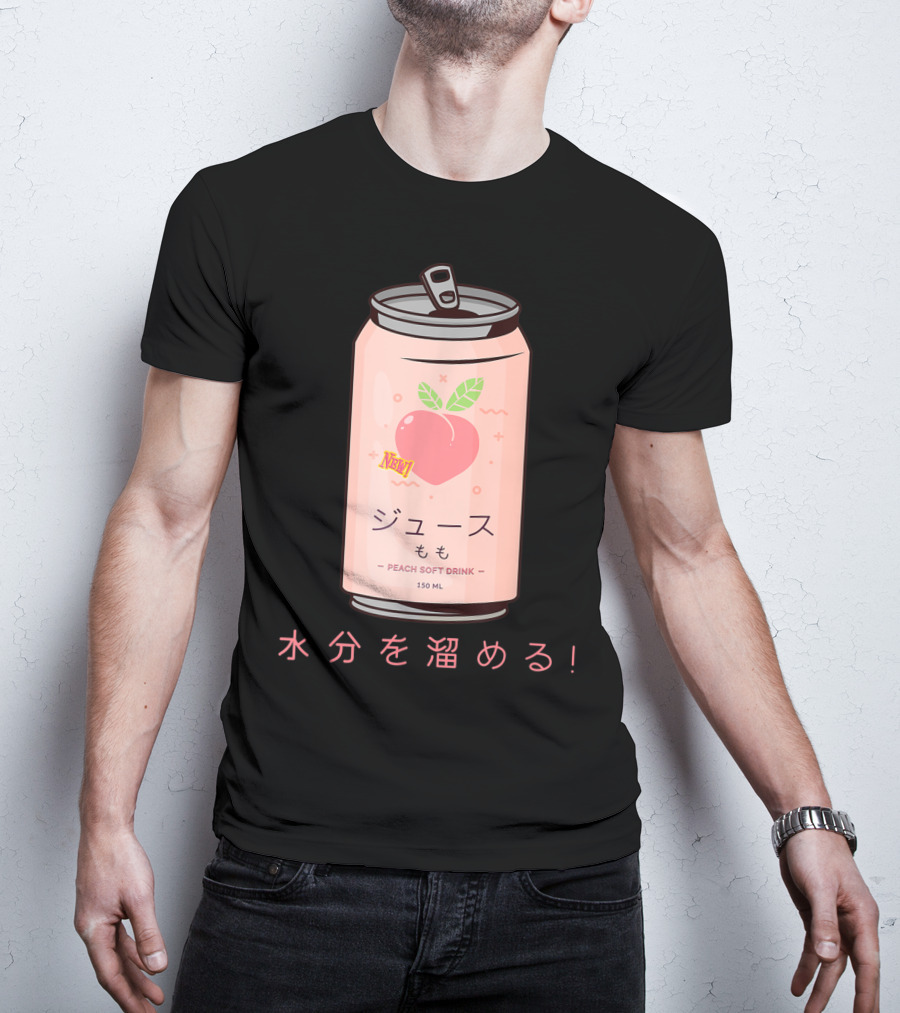 90s Japanese Aesthetic Peach Soft Drink Juice Can 150ML T-Shirt