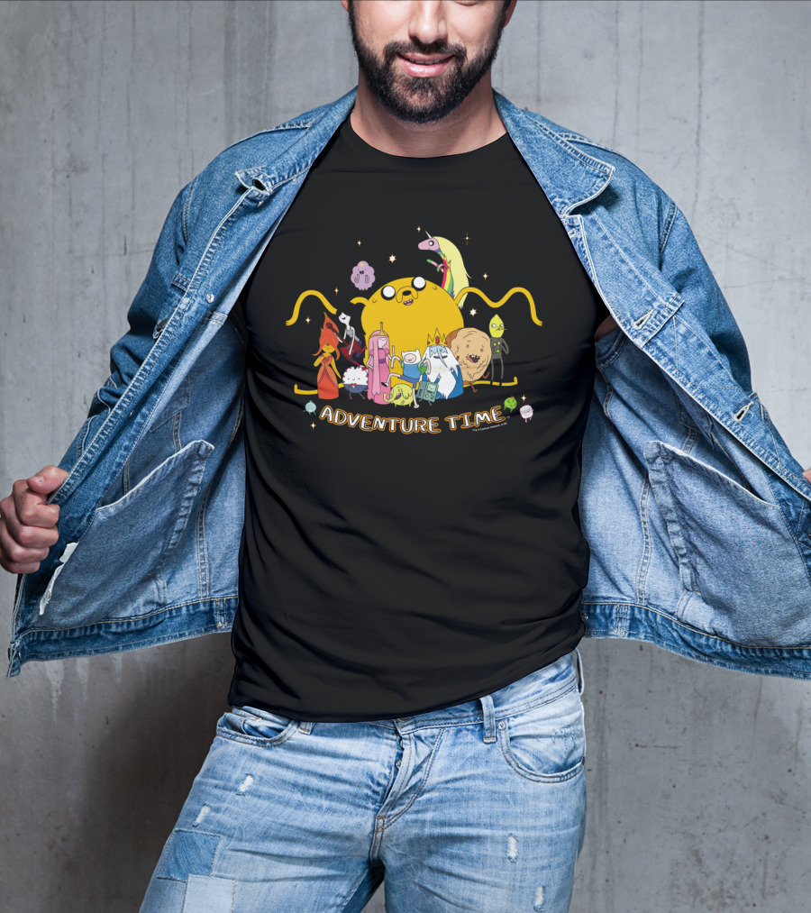 Adventure Time Characters Gathered With Jake Outstretched T-Shirt