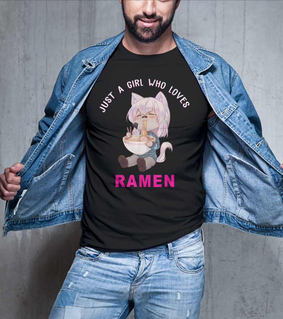 Just A Girl Who Loves Ramen Anime Japanese T-Shirt