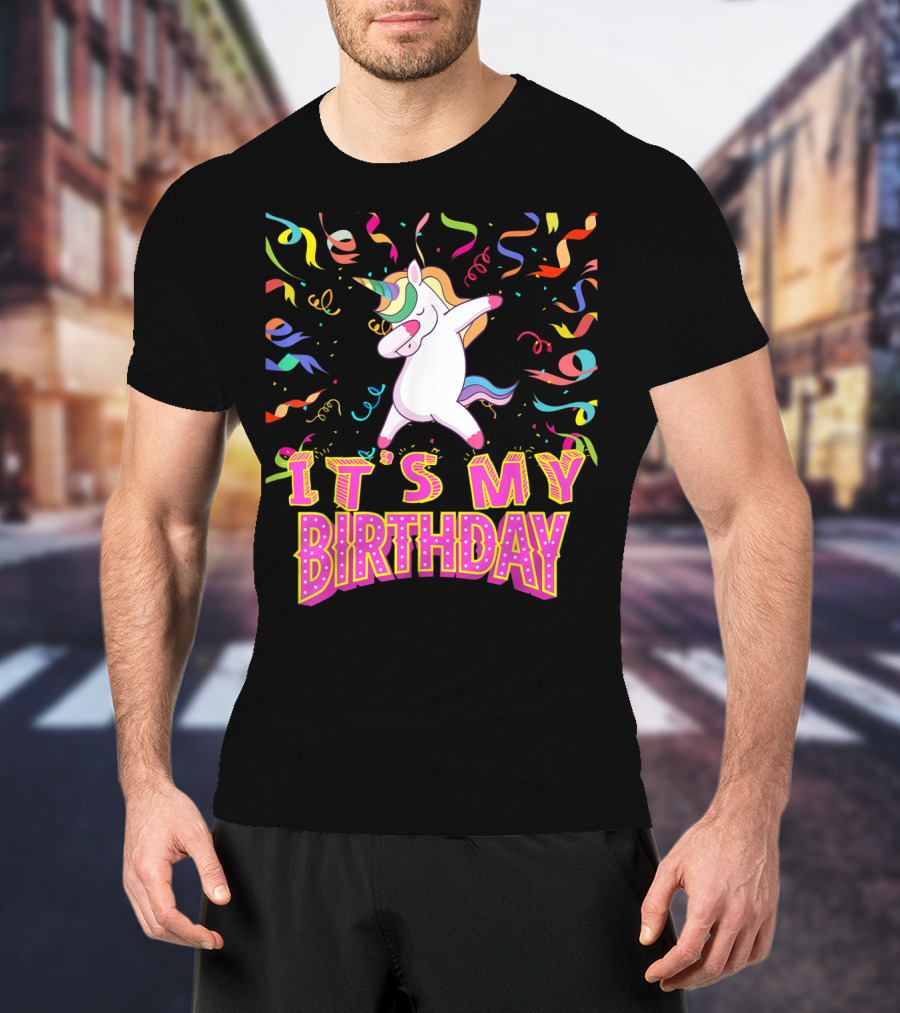 It's My Birthday Dabbing Unicorn Party T-Shirt