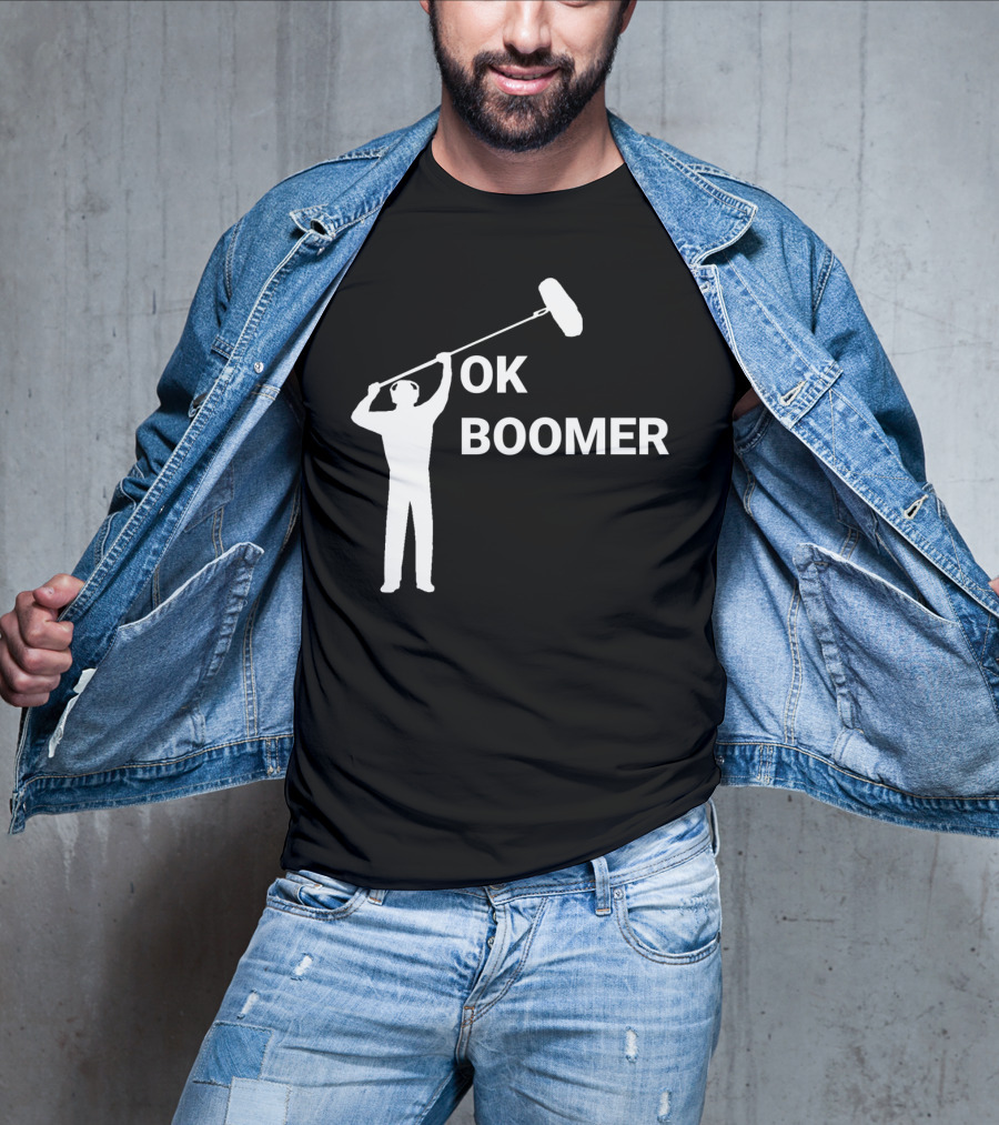 Boom Operator Ok Boomer Boom Microphone Sound T-Shirt