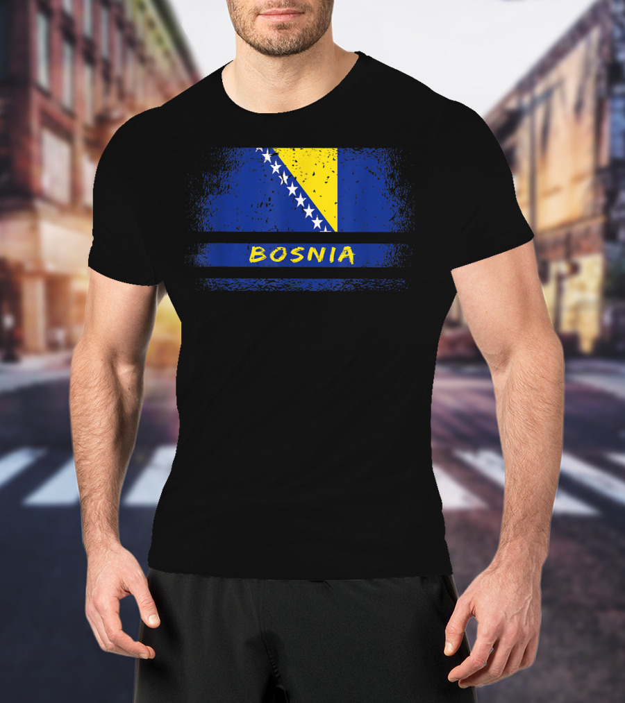 Bosnia Flag Vintage Sarajevo T-Shirt