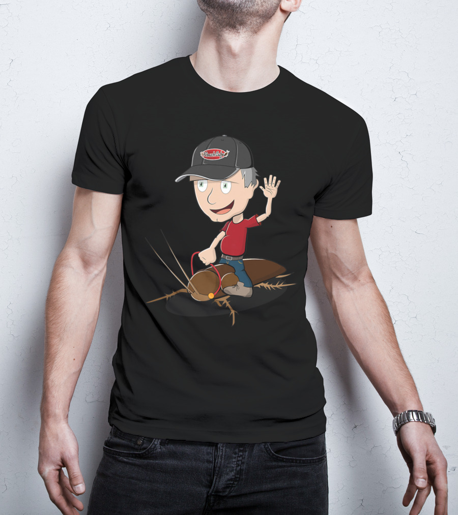 Cockroach Craig Cartoon Character With Cap And Giant Roach T-Shirt