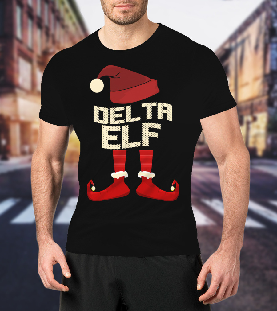 Delta Elf Matching Group Family Christmas Party T-Shirt