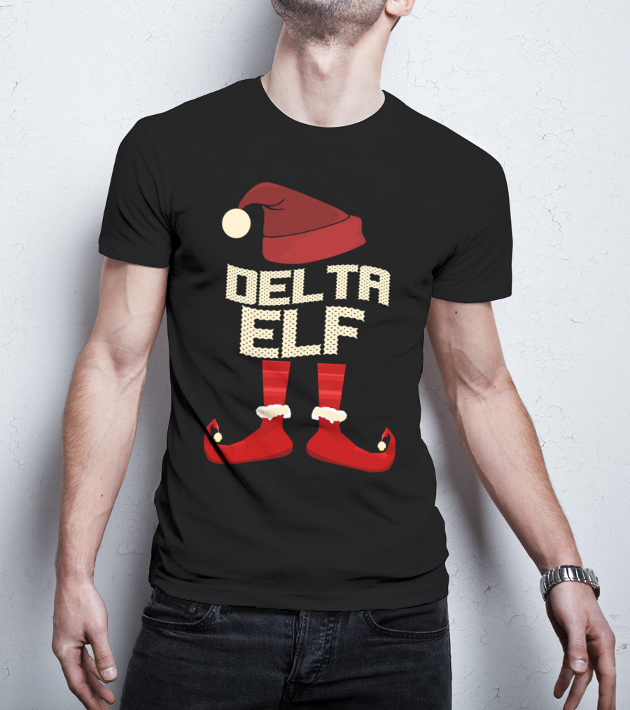 Delta Elf Matching Group Family Christmas Party T-Shirt