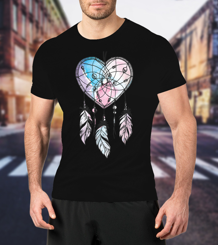Dream Catcher Native American Heart Boho T-Shirt