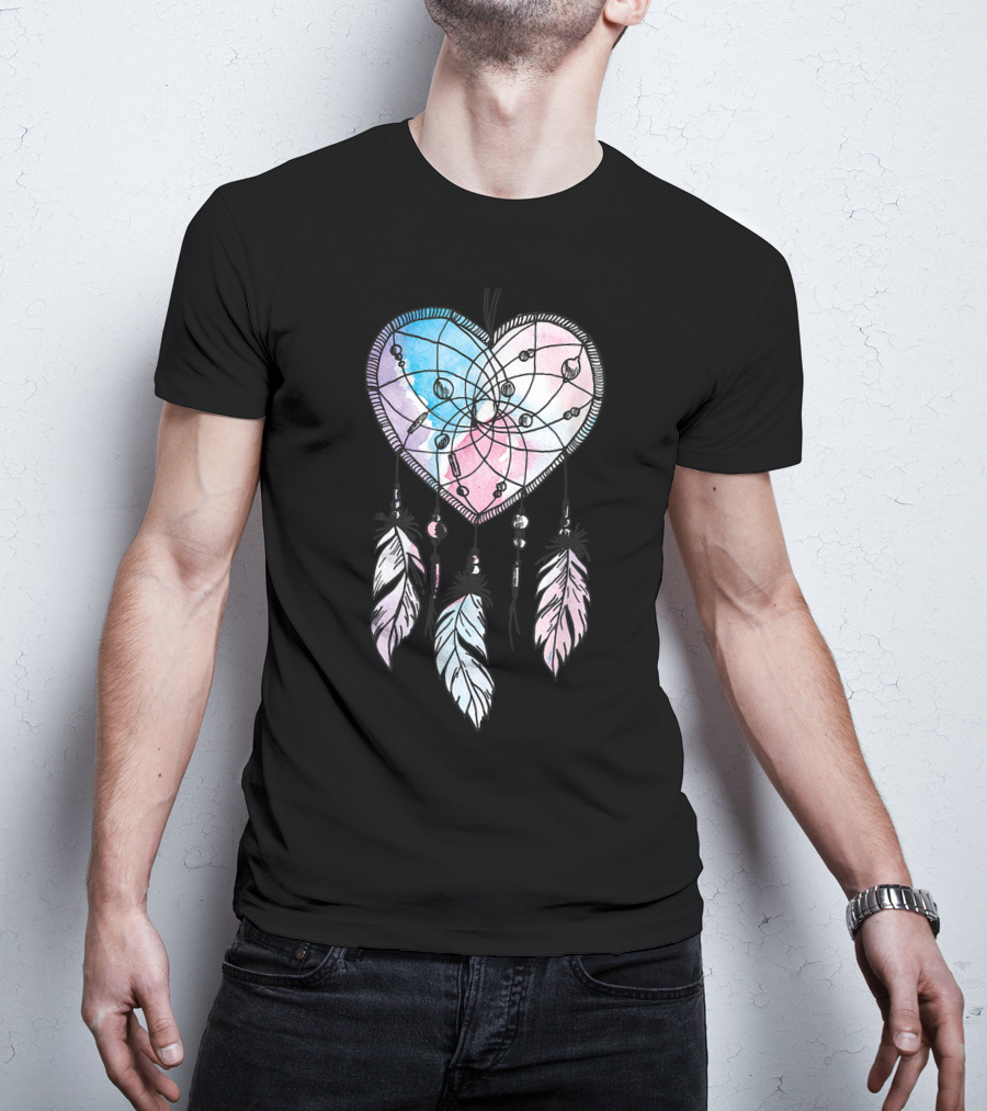 Dream Catcher Native American Heart Boho T-Shirt