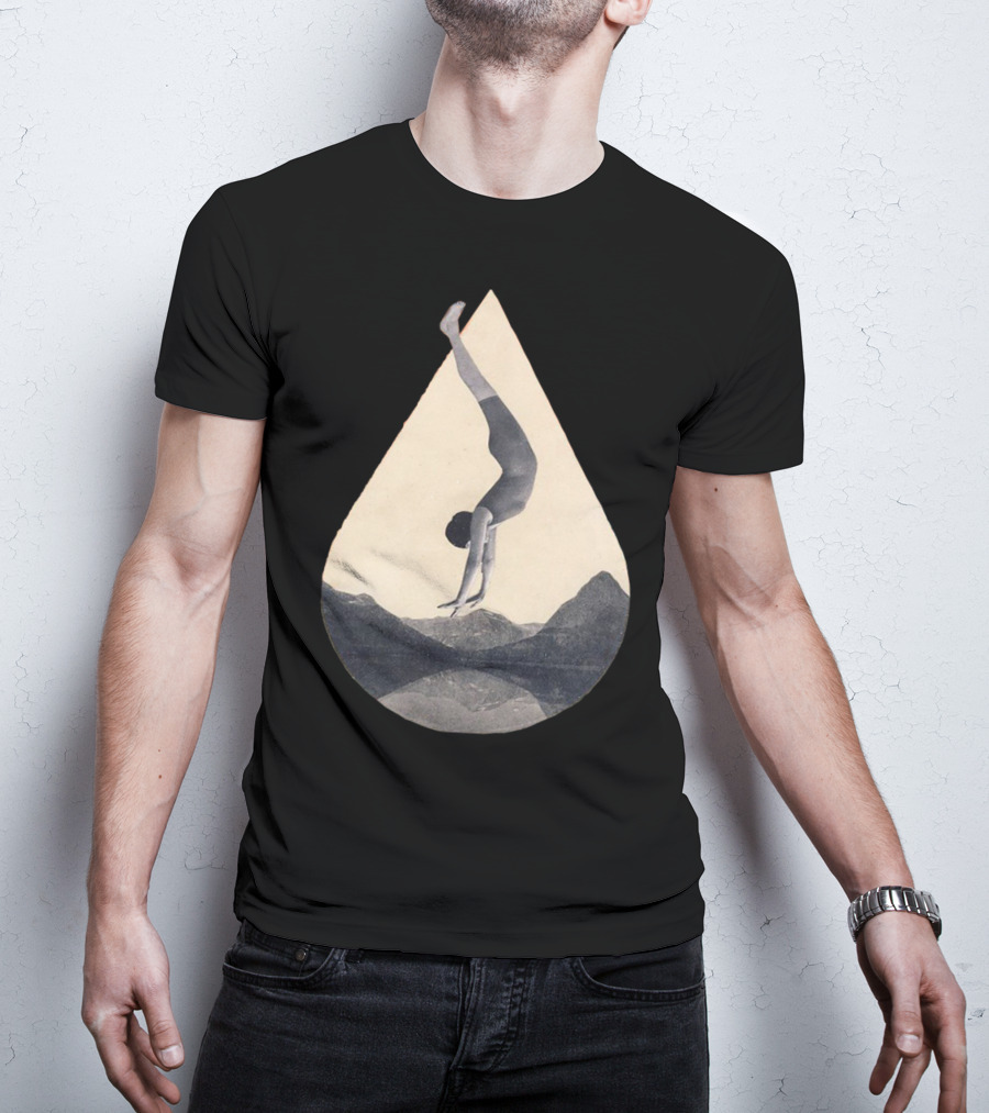 Fms 002 Flipped Upside Down Acrobat Over Mountains T-Shirt