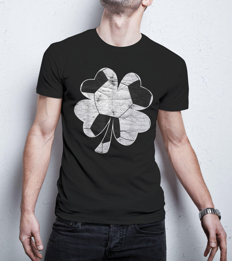 Funny Soccer Irish Shamrock Boys Men T-Shirt