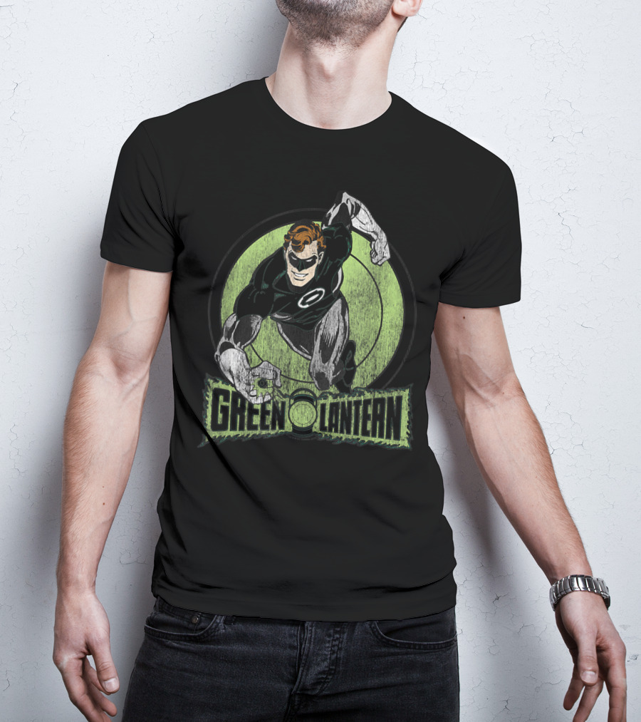 Green Lantern Dynamic Hero Inside Emblem Circle T-Shirt