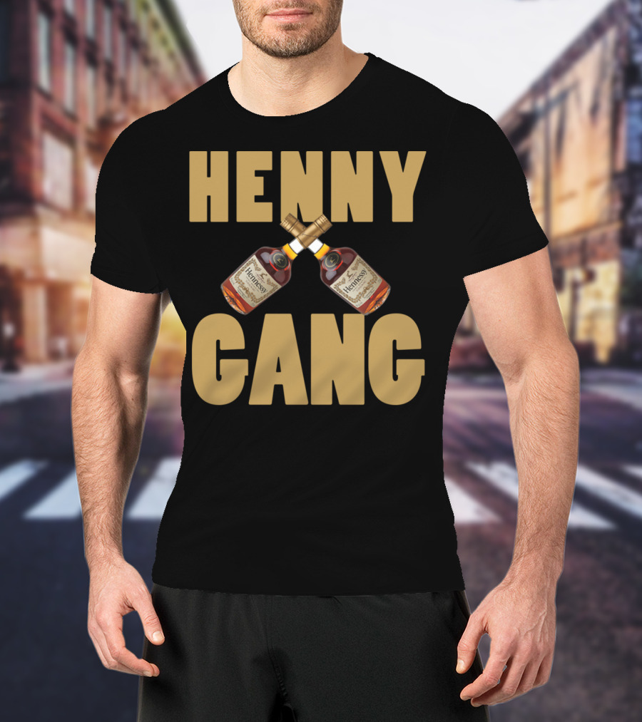 Henny Gang Hennessy Bottle Crossover T-Shirt