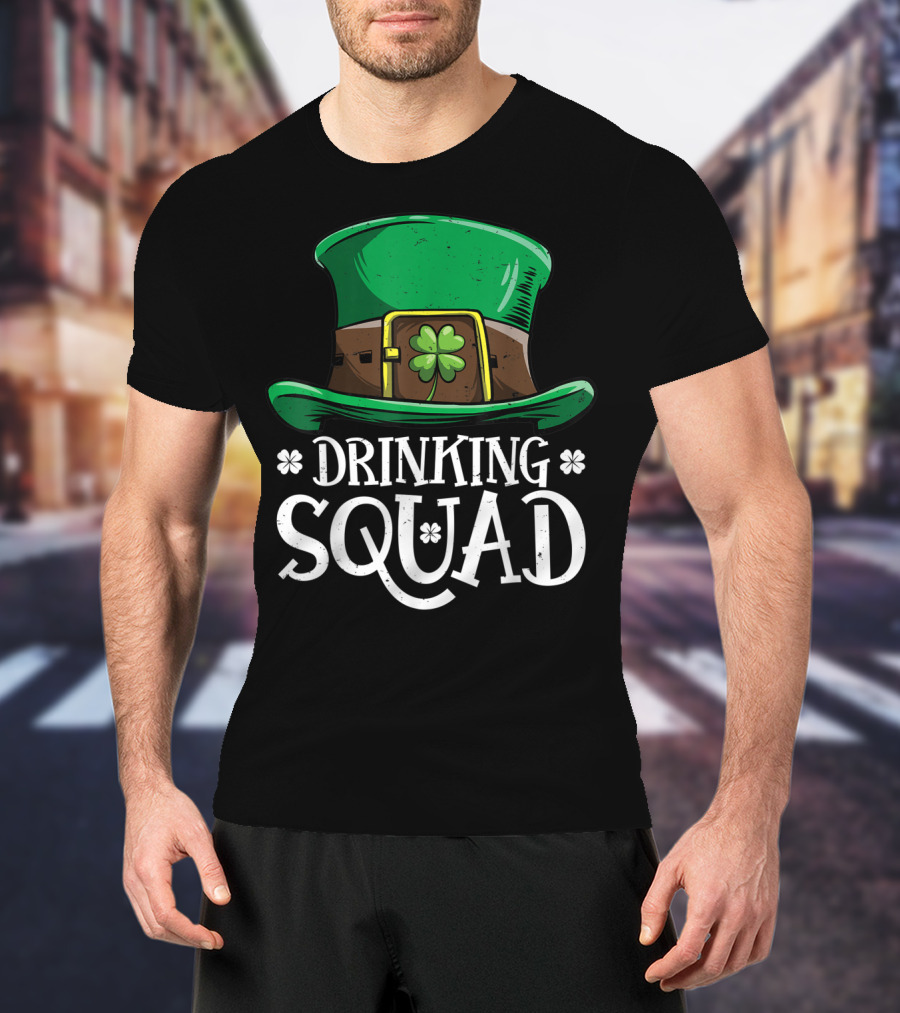 Drinking Squad Leprechaun St Patricks Day Men T-Shirt