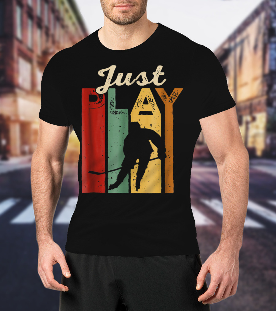 Just Play Hockey Retro T-Shirt