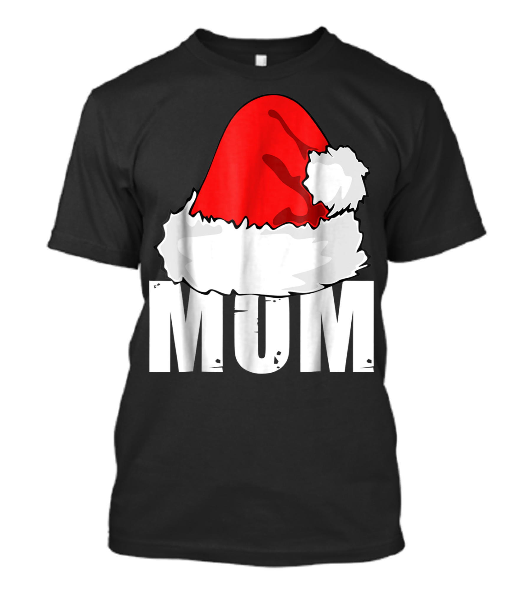 Mum Christmas Santa Hat Family Matching T-Shirt