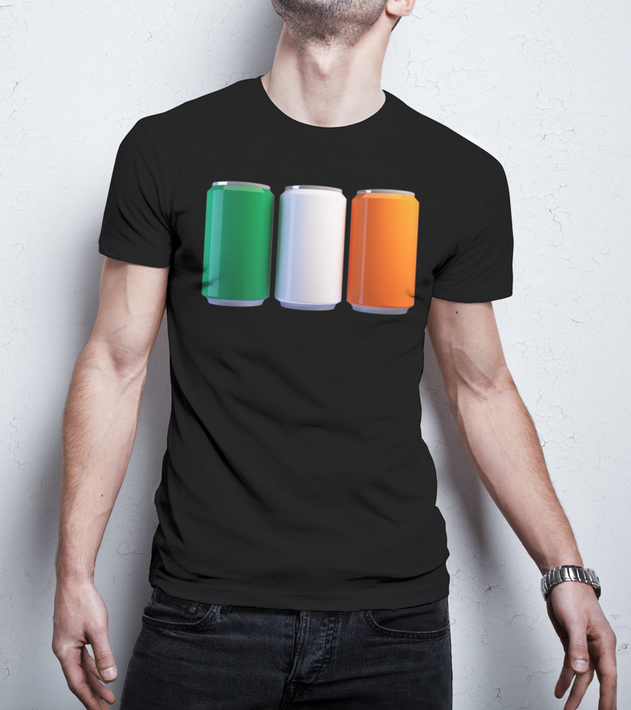 Irish Flag Beer Cans St Patrick's Day Ireland T-Shirt