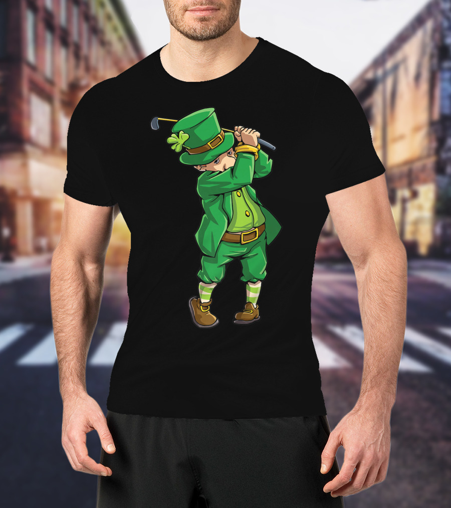 Leprechaun Golf St Patricks Day Boys JD Irish Golfer T-Shirt