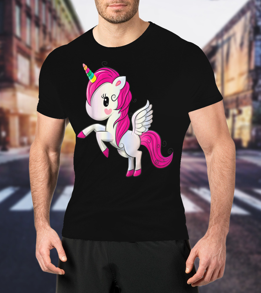 Rainbow Unicorn Birthday Girl Birthday T-Shirt