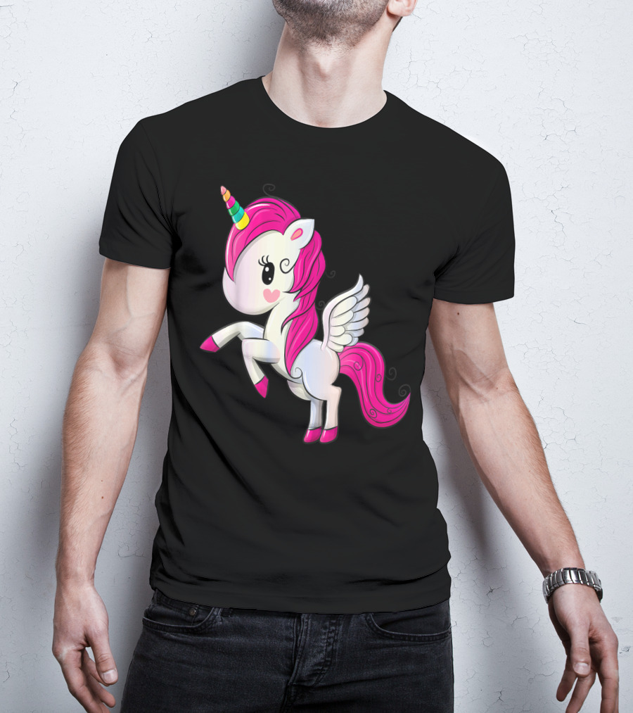 Rainbow Unicorn Birthday Girl Birthday T-Shirt