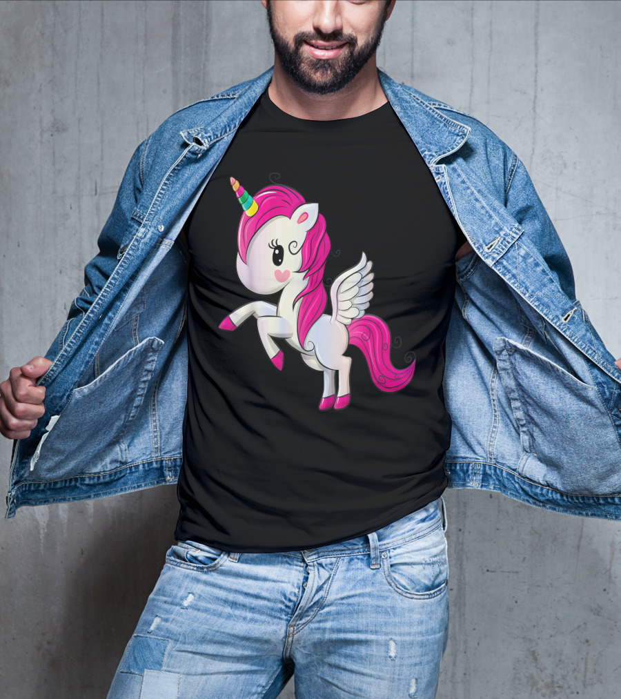Rainbow Unicorn Birthday Girl Birthday T-Shirt