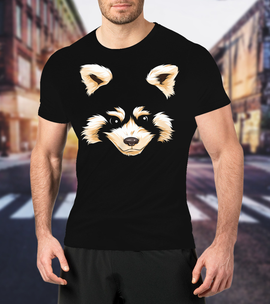 Red Panda Face Funny Pandas Halloween Costume T-Shirt