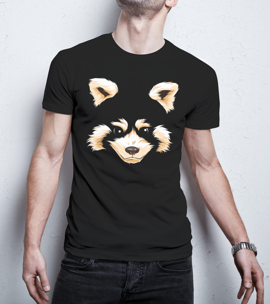 Red Panda Face Funny Pandas Halloween Costume T-Shirt