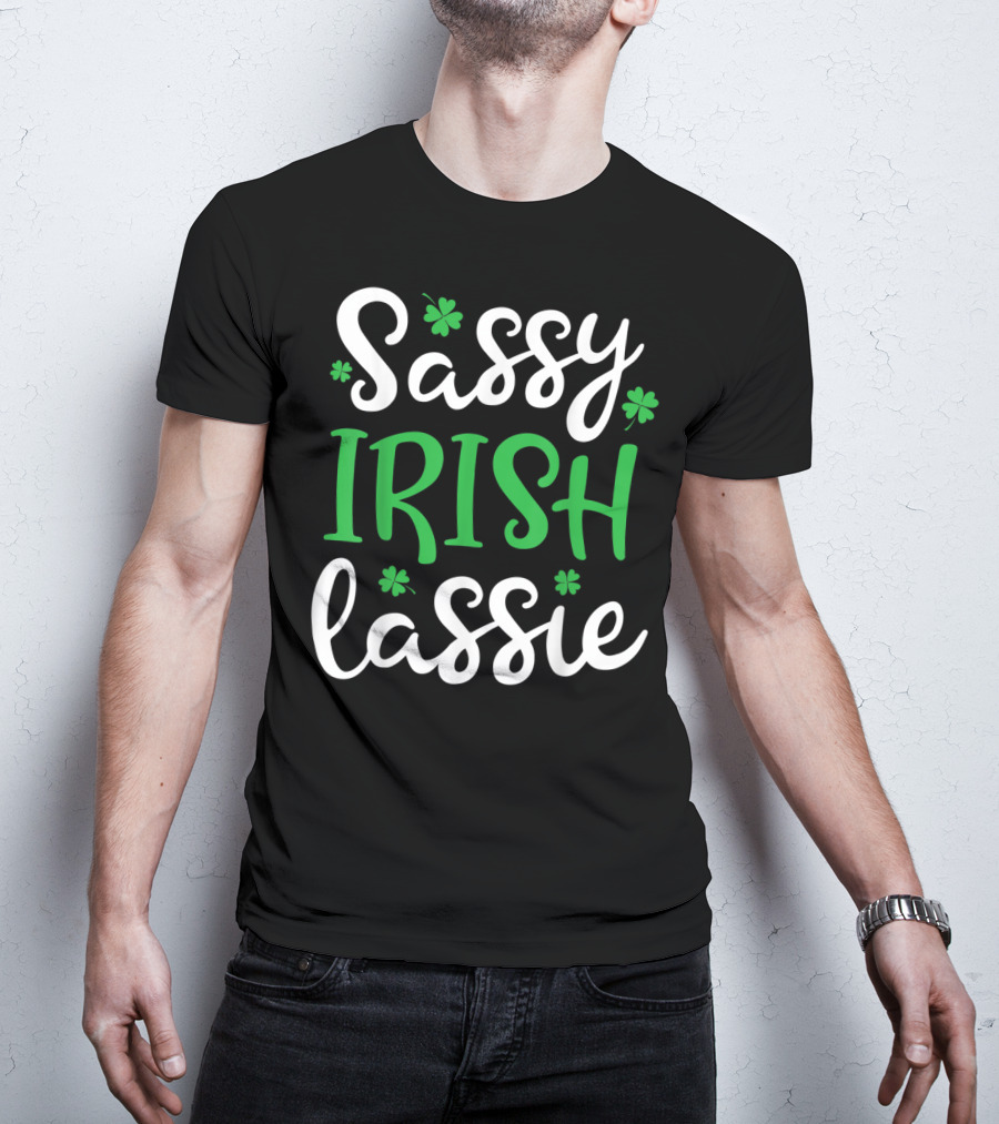 Sassy Irish Lassie St Patricks Day Irish Girls Shamrock OY T-Shirt