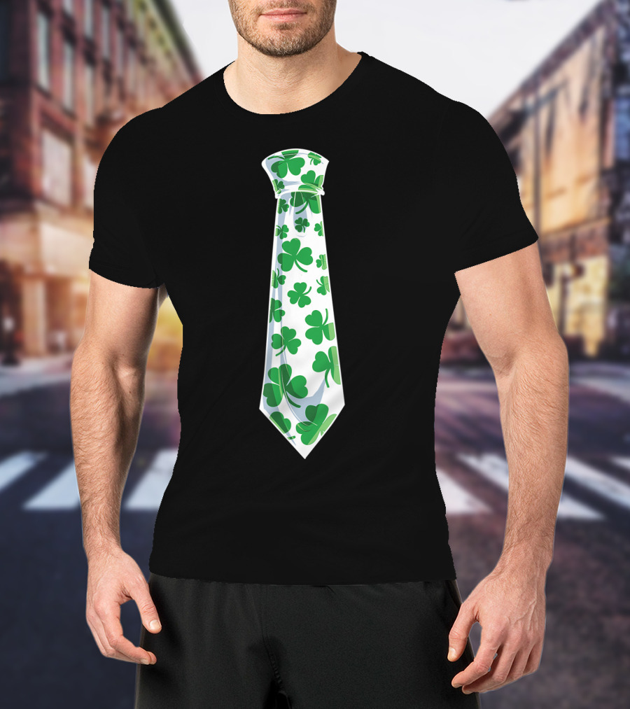 Shamrock Clover Tie St. Patrick's Day T-Shirt