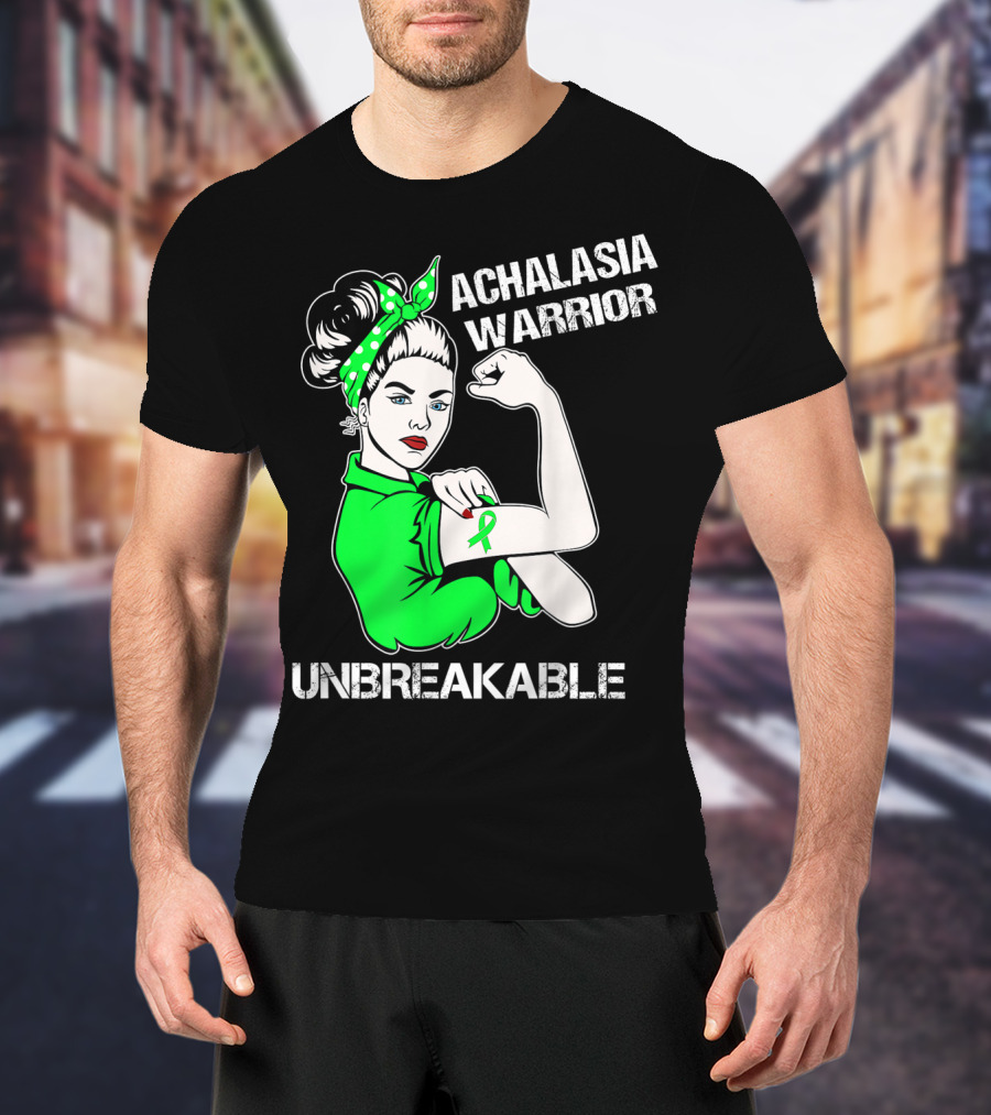 Achalasia Warrior Unbreakable Strong Woman Rosie T-Shirt