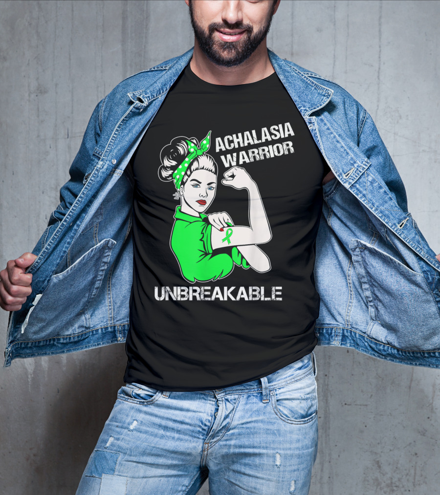 Achalasia Warrior Unbreakable Strong Woman Rosie T-Shirt
