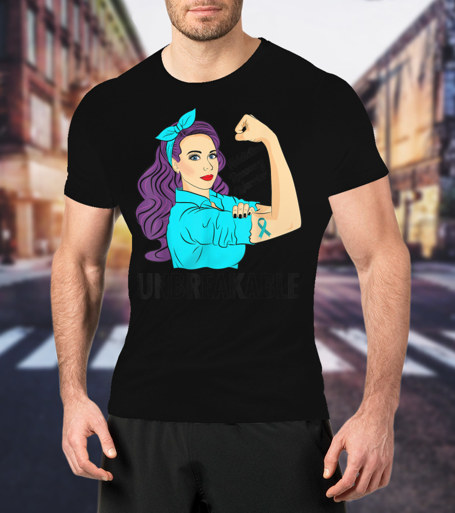 Addiction Recovery Warrior Unbreakable Empowerment Tattoo T-Shirt
