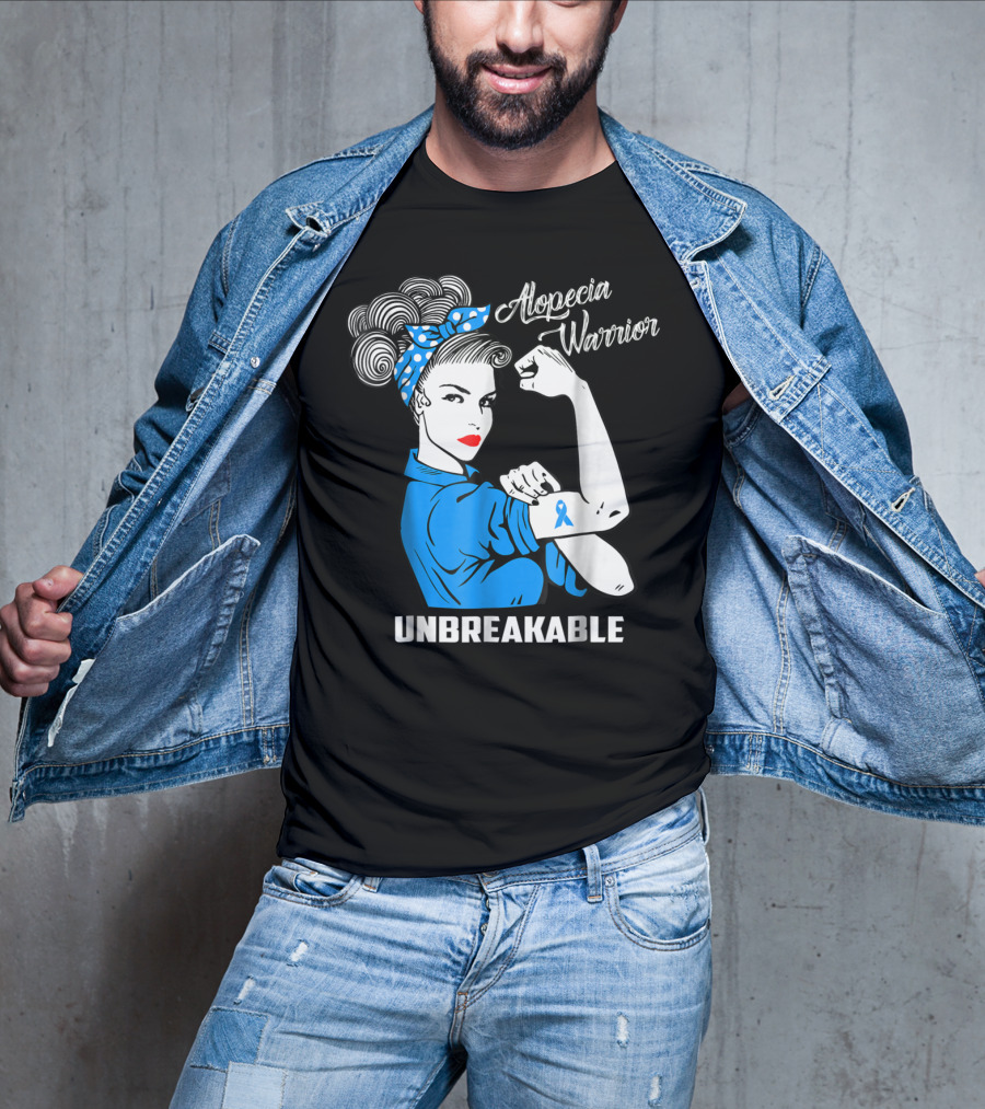 Alopecia Warrior Unbreakable Ribbon Rosie T-Shirt