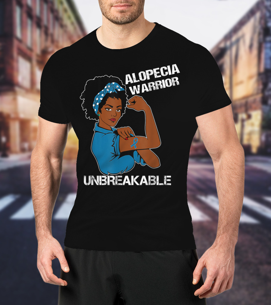 Alopecia Warrior Unbreakable Strong Woman With Awareness T-Shirt