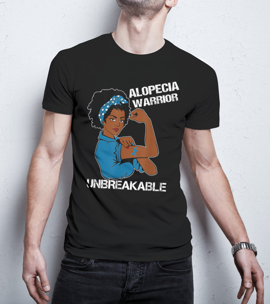 Alopecia Warrior Unbreakable Strong Woman With Awareness T-Shirt