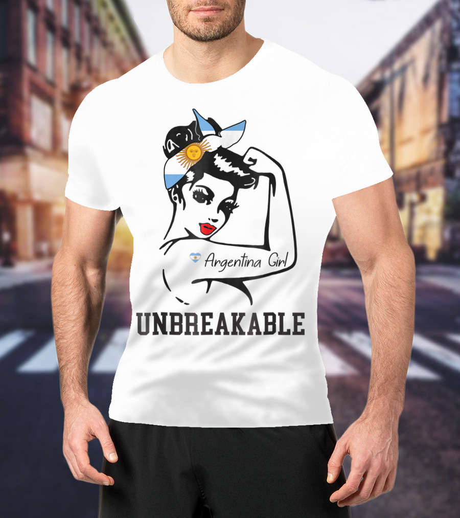 Argentina Girl Unbreakable Strong Iconic Pose T-Shirt