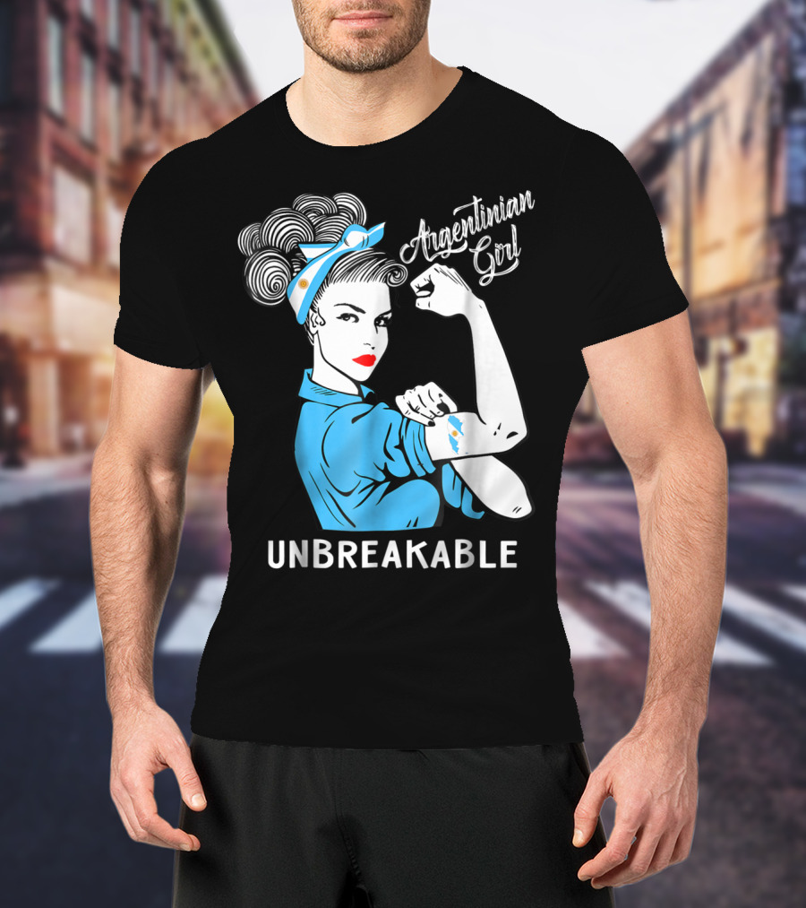 Argentinian Girl Unbreakable Vintage Style Empowerment T-Shirt
