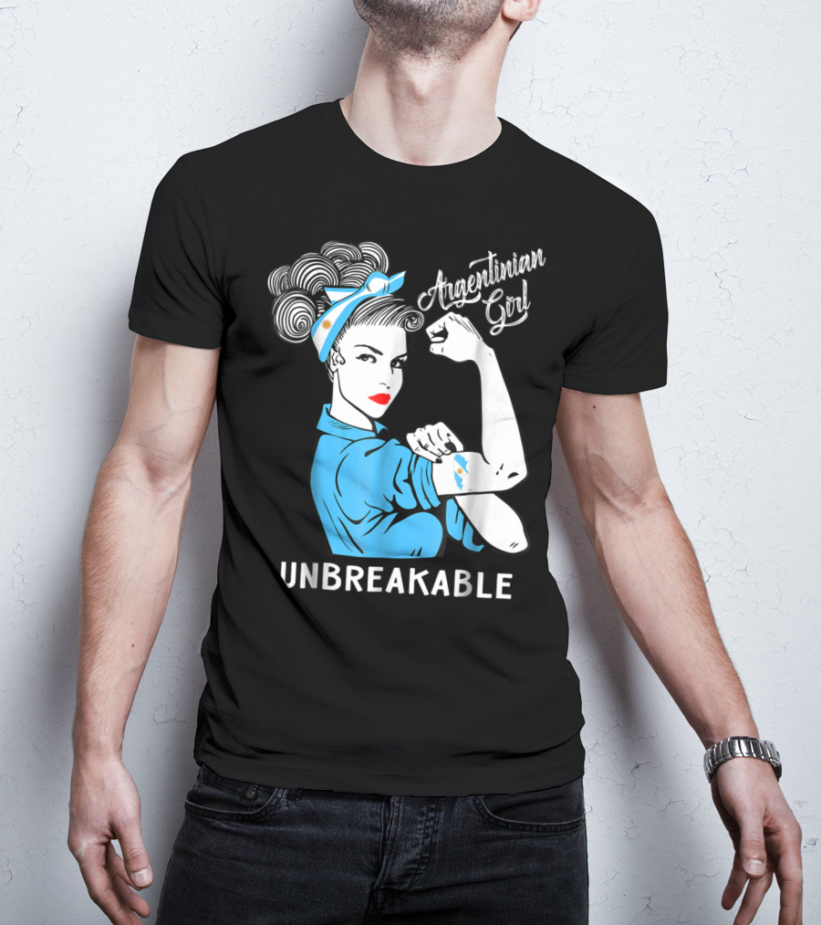 Argentinian Girl Unbreakable Vintage Style Empowerment T-Shirt