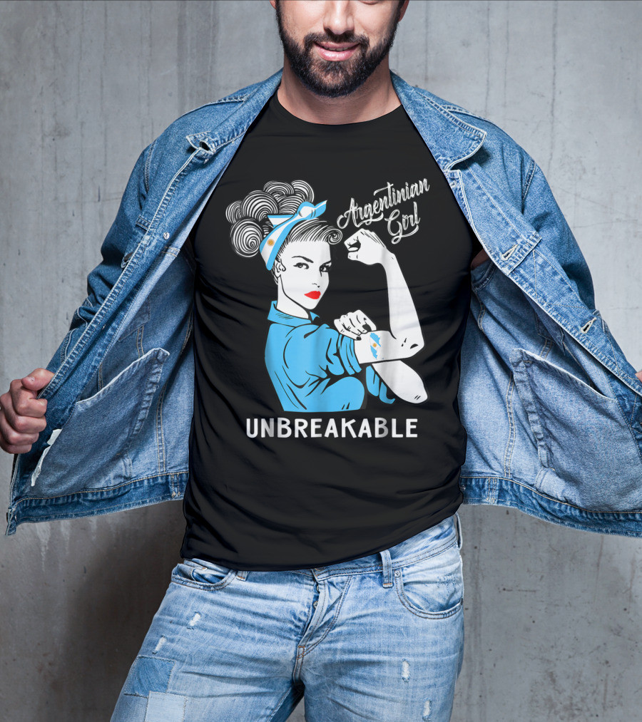 Argentinian Girl Unbreakable Vintage Style Empowerment T-Shirt