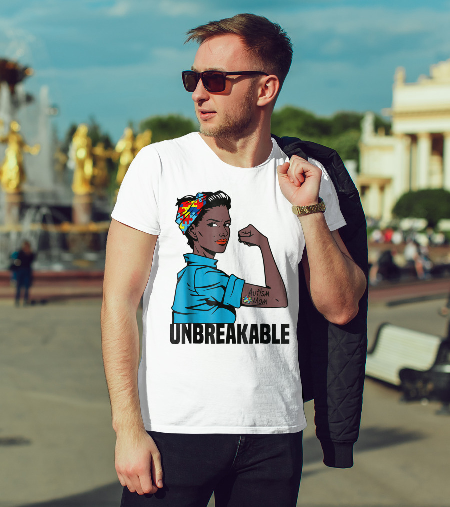 Unbreakable Autism Mom Awareness T-Shirt
