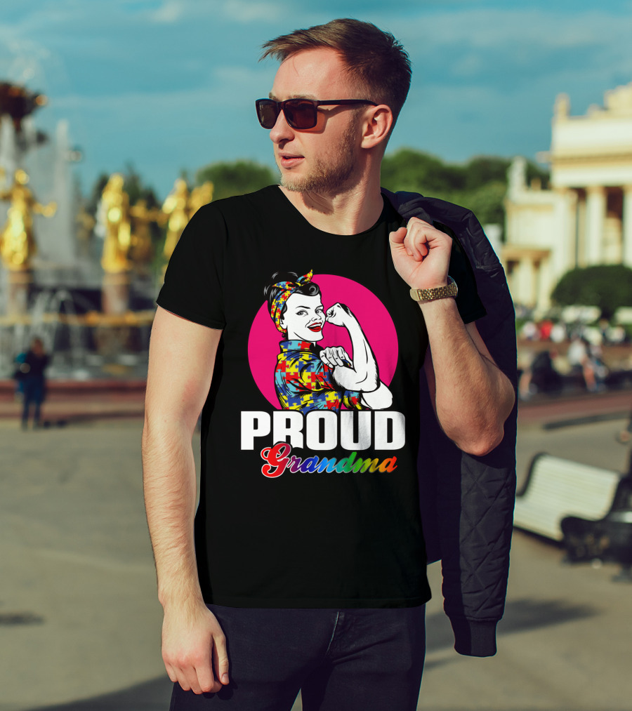 Proud Grandma Unbreakable Autism Awareness T-Shirt