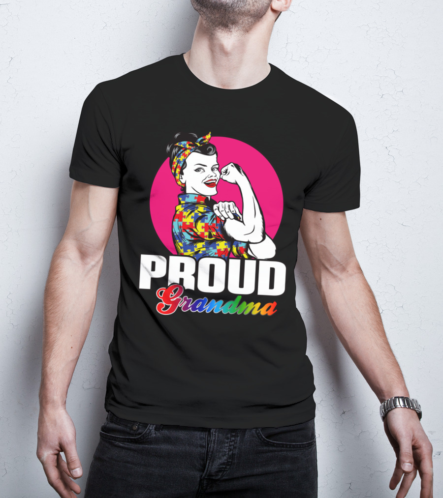 Proud Grandma Unbreakable Autism Awareness T-Shirt