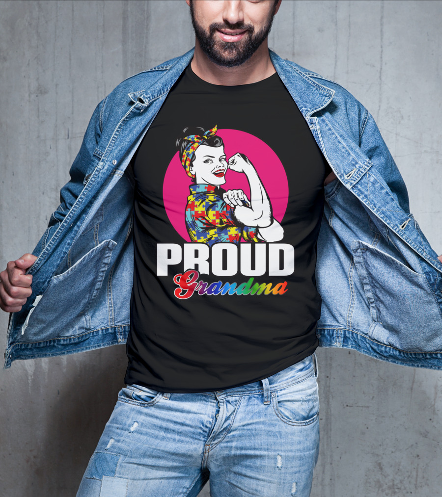 Proud Grandma Unbreakable Autism Awareness T-Shirt