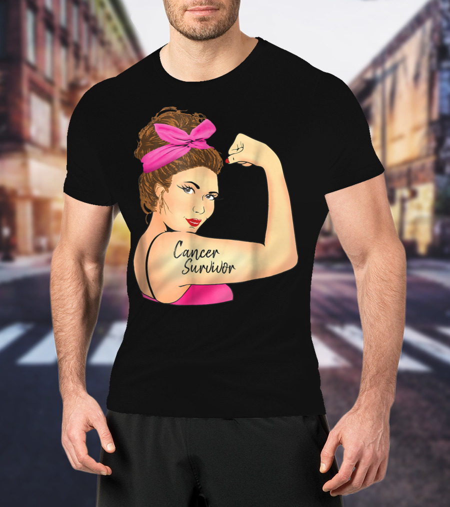 Cancer Survivor Rosie The Riveter Unbreakable T-Shirt