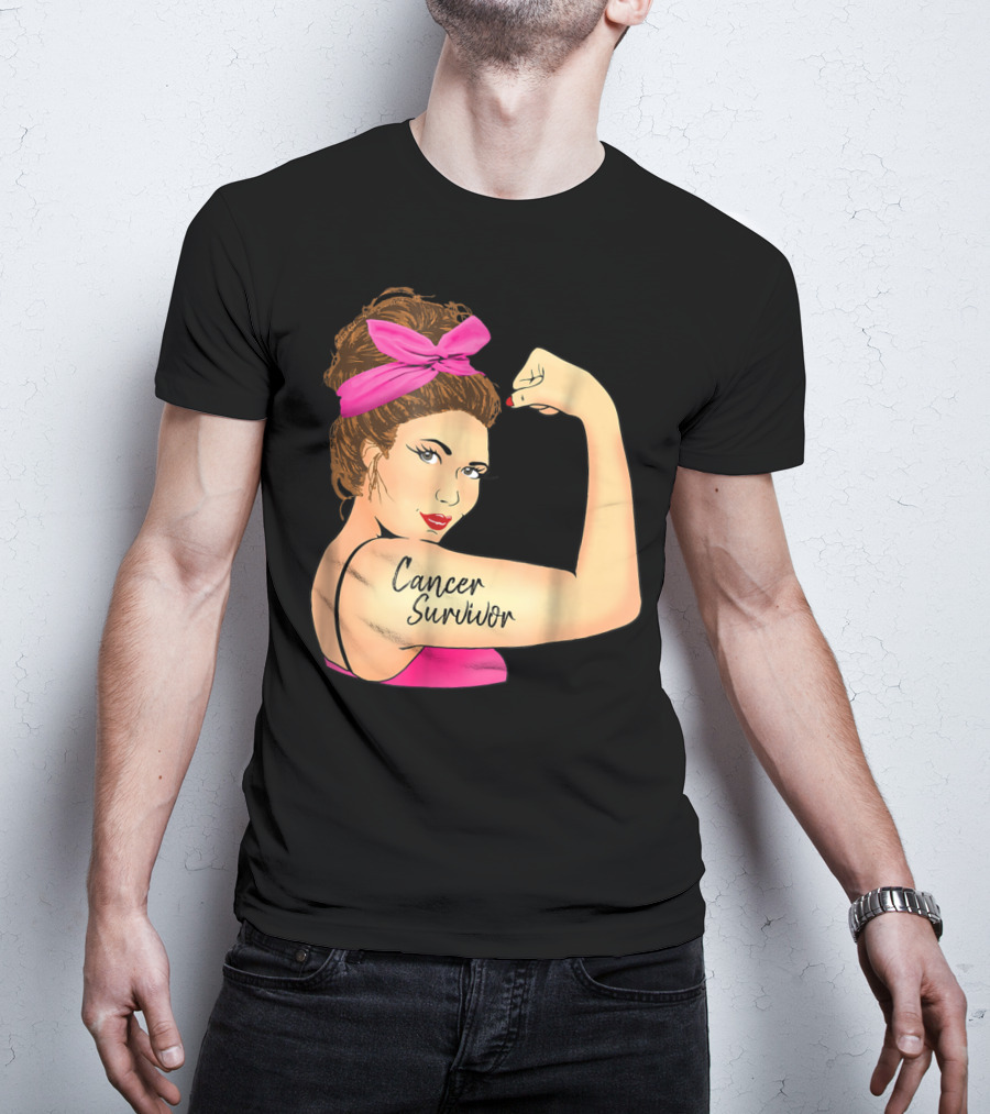 Cancer Survivor Rosie The Riveter Unbreakable T-Shirt