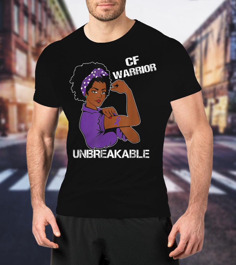 CF Warrior Unbreakable Strong Woman Purple T-Shirt